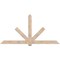 Ekena Millwork Kennewick Smooth Timber Gable Bracket, Douglas Fir, 96"W x 48"H x 3 1/2"D x 5 1/2"F, 12/12 Pitch GBW096X48X0406KEN00SDF - alternate 1